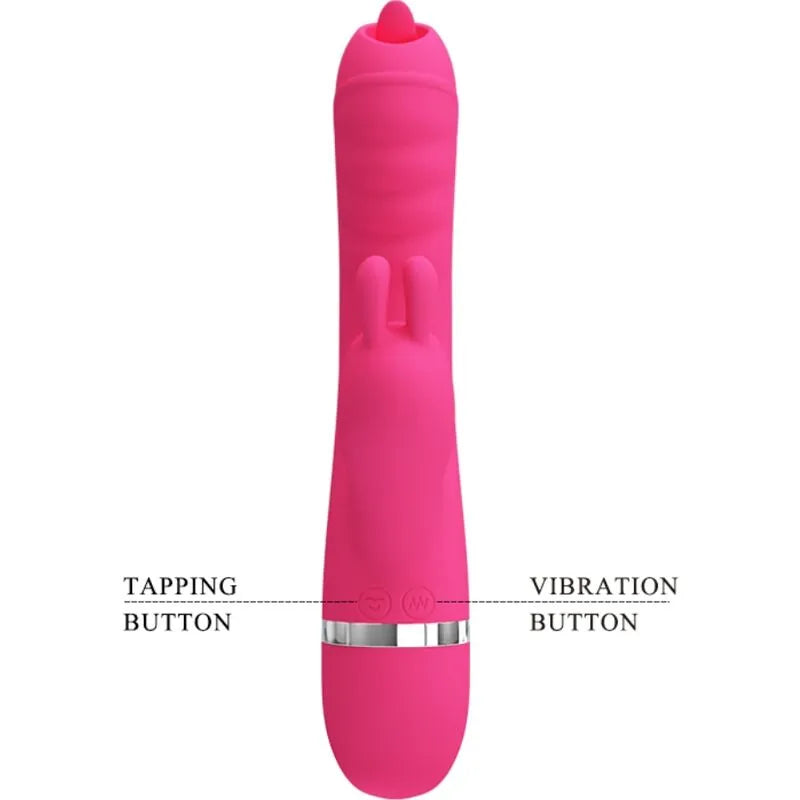 Vibromasseur Rabbit Clit Tapping Silicone Léchant Tapotant Vibration 7 Fonctions