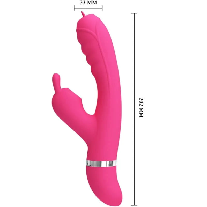Vibromasseur Rabbit Clit Tapping Silicone Léchant Tapotant Vibration 7 Fonctions