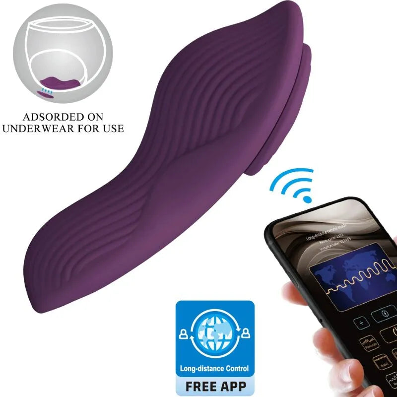 vibrateur silicone télécommandé 10 vibrations application mobile massage clitoris violet