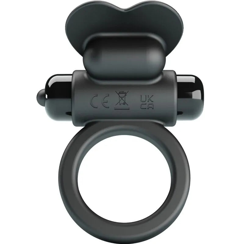 anneau pénien lapin silicone noir dix vibrations stimulation clitoridienne érections fermes durables doux hypoallergénique pile AAA ergonomique
