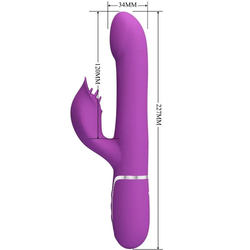Vibromasseur silicone violet multifonction 7 vibrations orgasme puissant USB magnétique