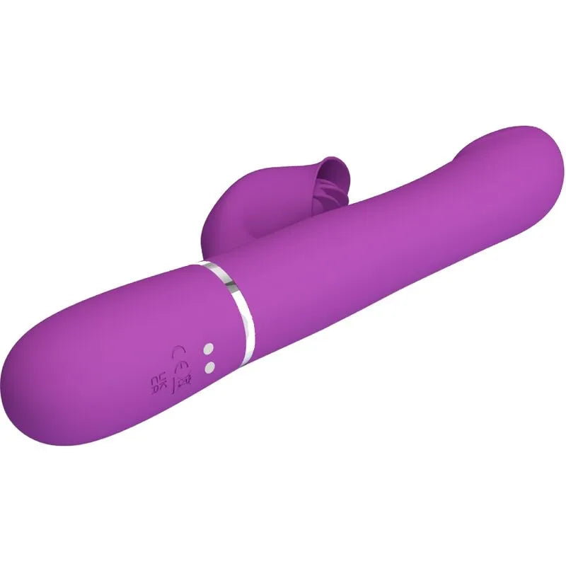 Vibromasseur silicone violet multifonction 7 vibrations orgasme puissant USB magnétique