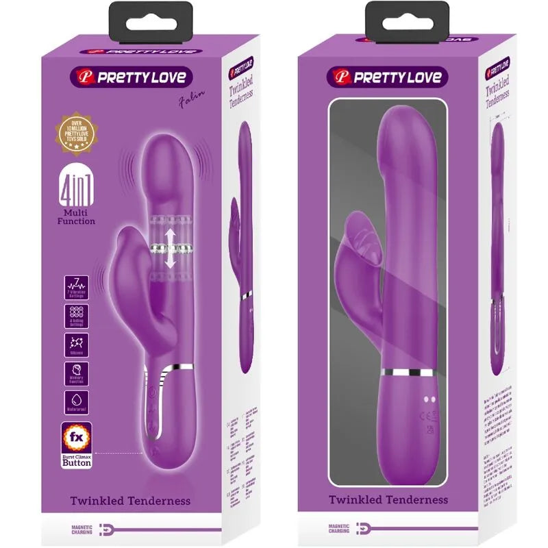 Vibromasseur silicone violet multifonction 7 vibrations orgasme puissant USB magnétique
