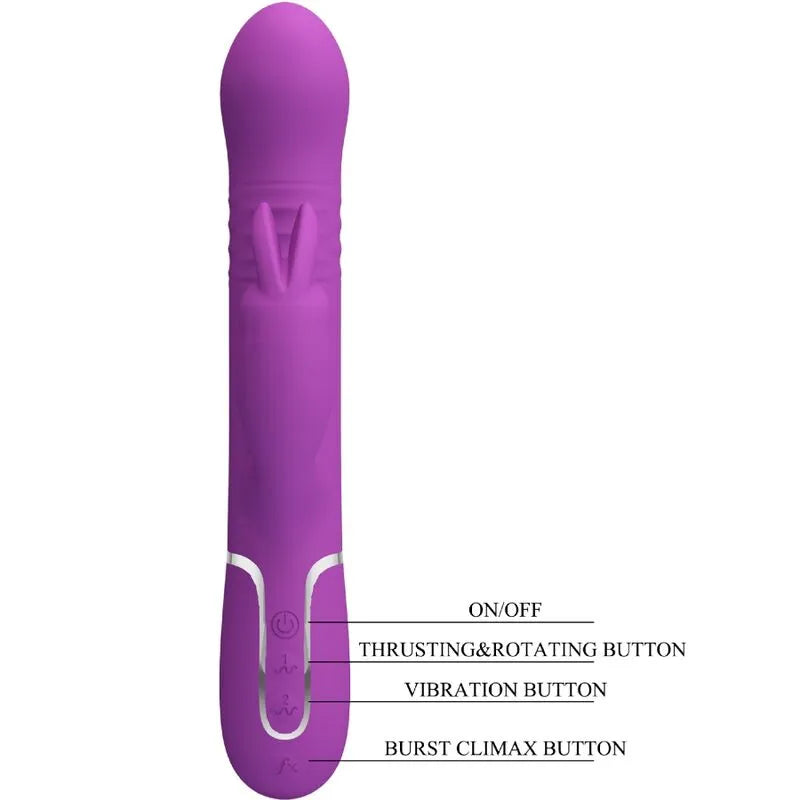 vibromasseur silicone violet double moteur fonctions multiples orgasme puissant