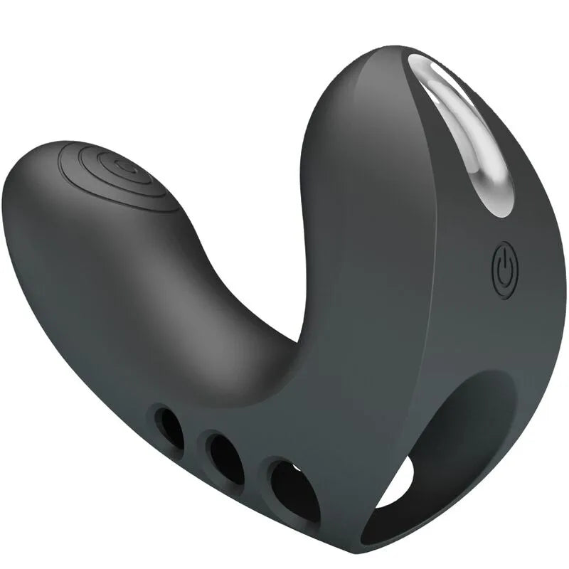 vibromasseur doigt silicone 7 modes vibration rechargeable USB compact voyage noir