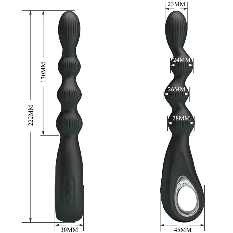 Vibromasseur rechargeable silicone noir 12 fonctions flexible luxe orgasme puissant
