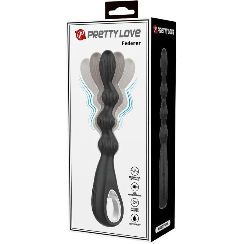 Vibromasseur rechargeable silicone noir 12 fonctions flexible luxe orgasme puissant