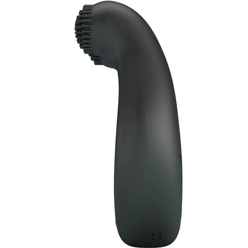 Anneau vibrant noir en silicone ergonomique, rechargeable USB, 12 modes de vibration, design élégant et puissant.