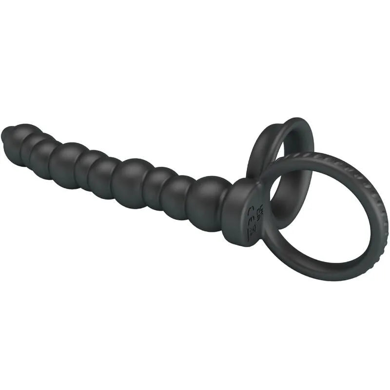 Anneau pénien noir en silicone vibrant, double moteurs, 12 modes, ergonomique, stimulation clitoridienne, étanche.