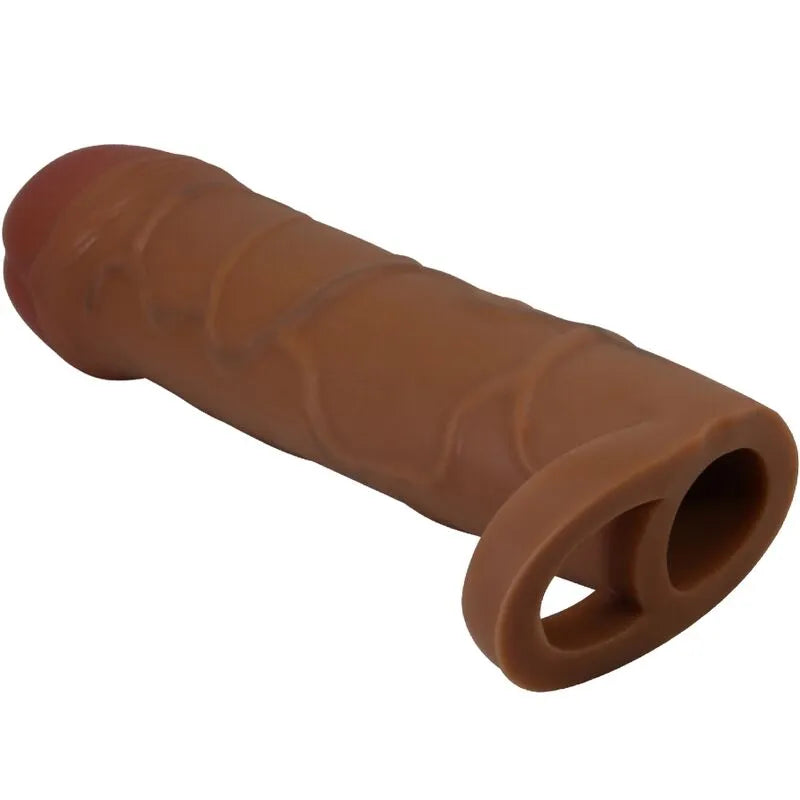 manchon pénis réaliste thermoplastique extension longueur circonférence érection prolongée toucher doux étanche sensation remplissage confortable ajustable universel performances intimes partenaire
