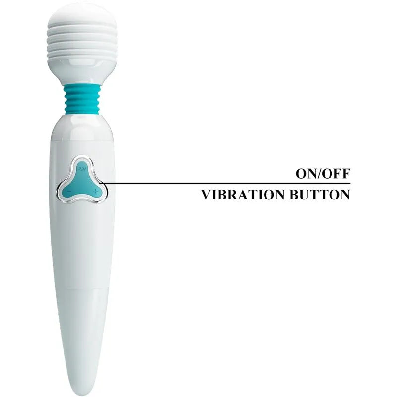 vibrateur massage silicone rechargeable 7 vibrations baguette blanche relaxation érotique