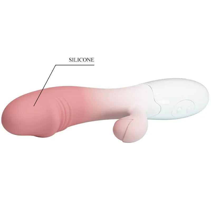 vibromasseur rabbit polyvalent 30 fonctions silicone stimulation clitoridienne vaginale rose