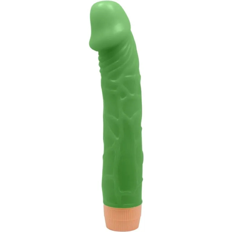 Vibromasseur vert réaliste 22cm, texture veinée TPR, puissant, élégant, stimulation intense, plaisir inégalé.