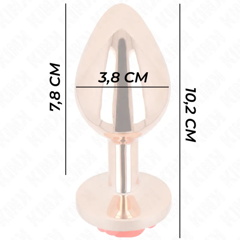 plug anal métal or rose rose rouge débutant luxe sécurité élégant