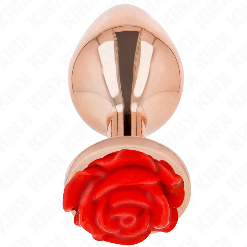 plug anal métal or rose rose rouge débutant luxe sécurité élégant