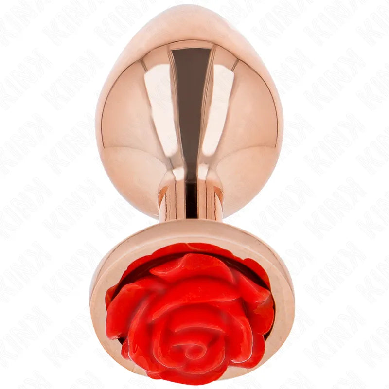 plug anal métal or rose rose rouge débutant luxe sécurité élégant