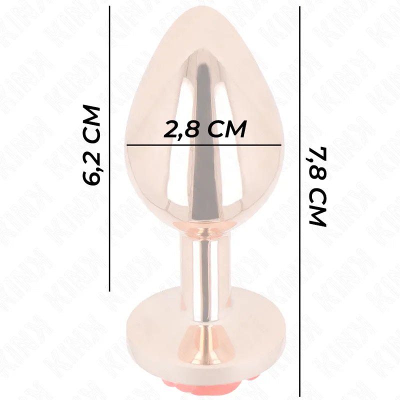 plug anal métal or rose rose rouge débutant luxe sécurité élégant