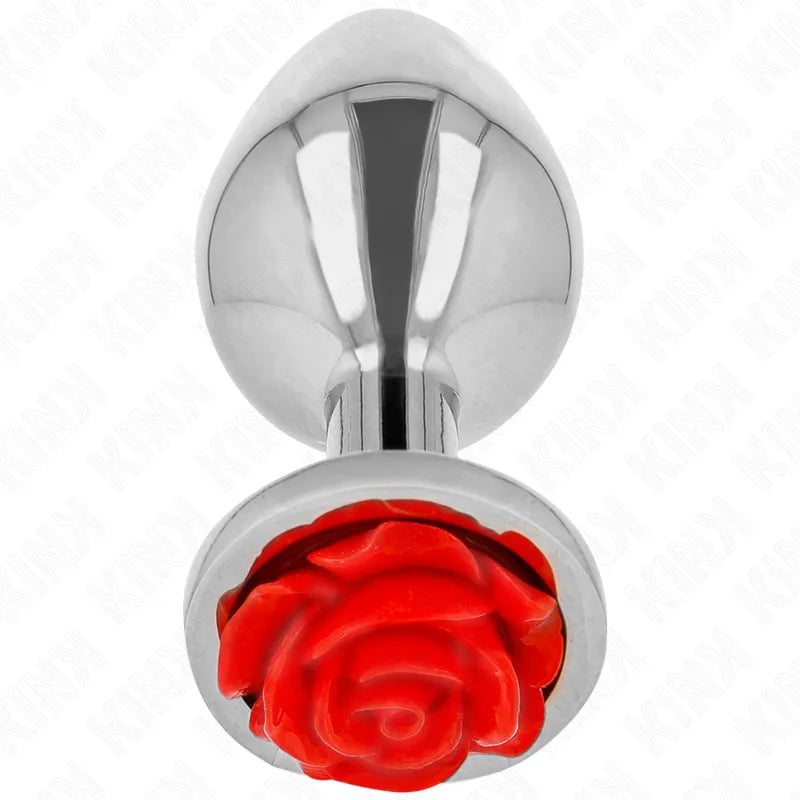 Plug anal métallique rose rouge élégant débutants connaisseurs acier inoxydable hypoallergénique