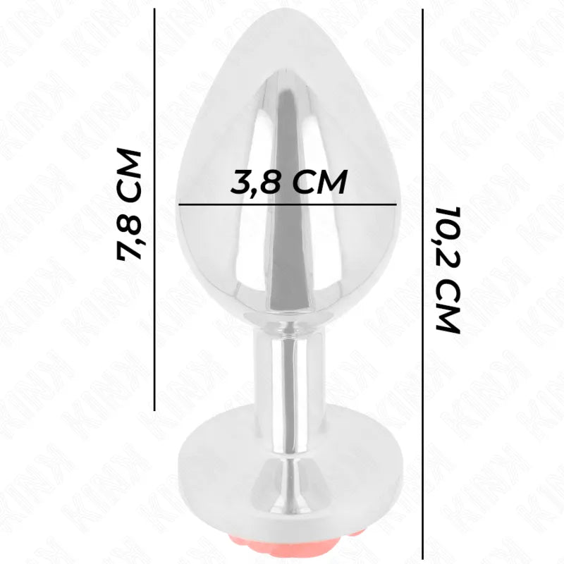 Plug anal métallique rose rouge élégant débutants connaisseurs acier inoxydable hypoallergénique