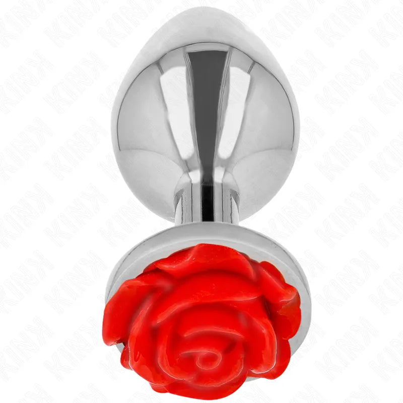 Plug anal métallique rose rouge élégant débutants connaisseurs acier inoxydable hypoallergénique