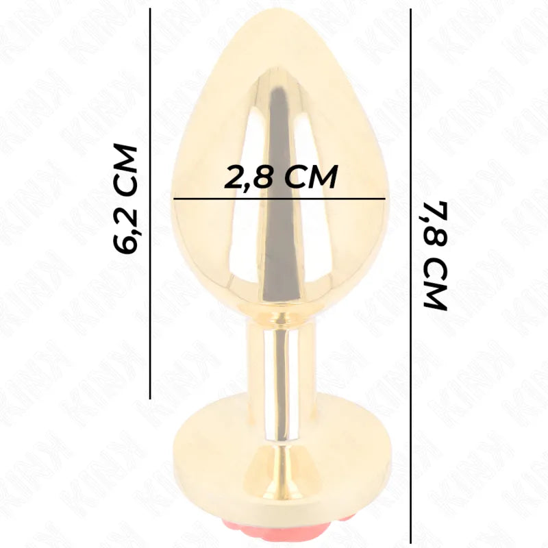 plug anal doré acier inoxydable rose rouge débutants connaisseurs plaisir