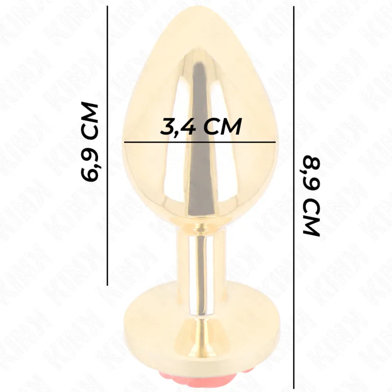 plug anal doré acier inoxydable rose rouge débutants connaisseurs plaisir