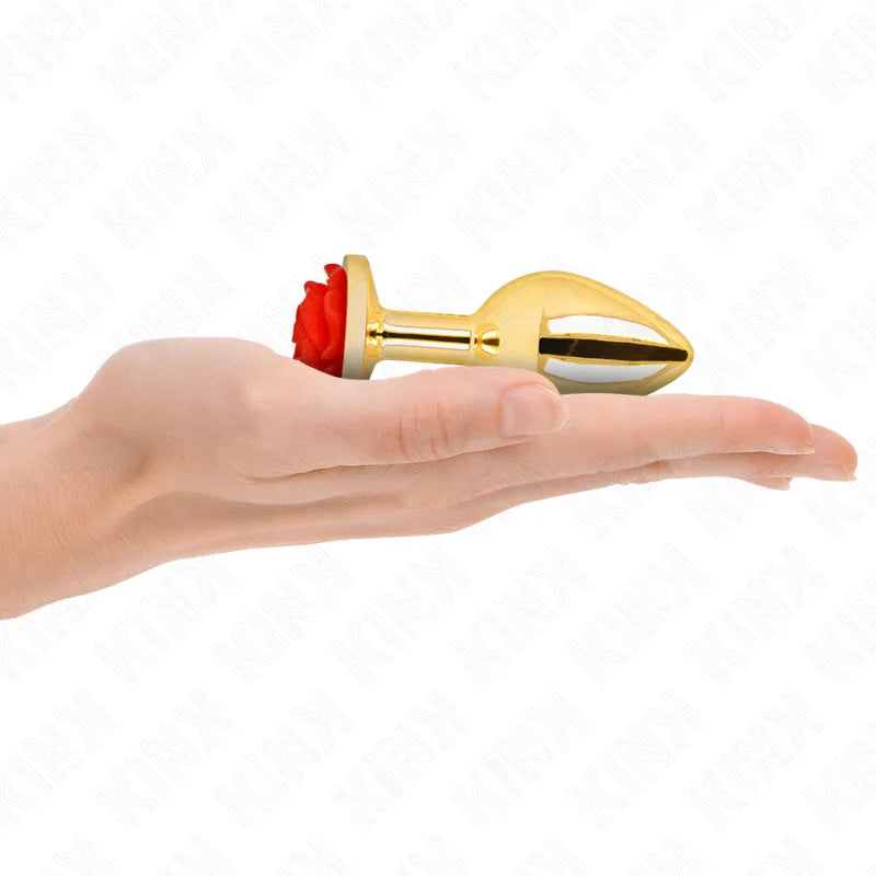 plug anal doré acier inoxydable rose rouge débutants connaisseurs plaisir