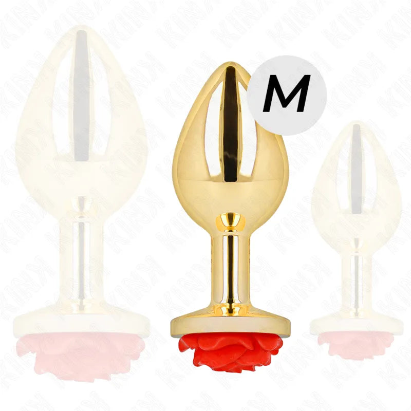 plug anal doré acier inoxydable rose rouge débutants connaisseurs plaisir