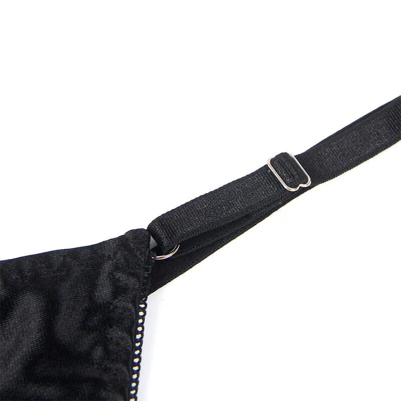 SUBBLIME ensemble lingerie noir porte-jarretelles bonnet ouvert style élégant