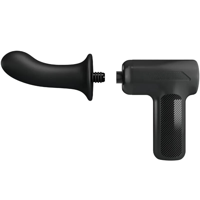 pistolet massage super puissant silicone 5 réglages noir USB Type-C