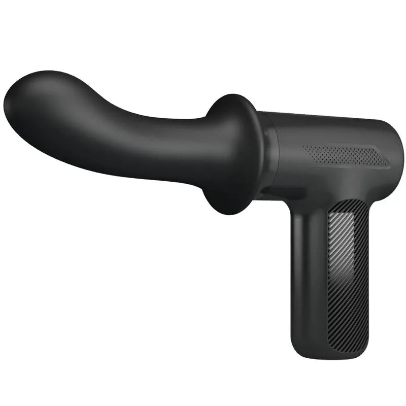 pistolet massage super puissant silicone 5 réglages noir USB Type-C