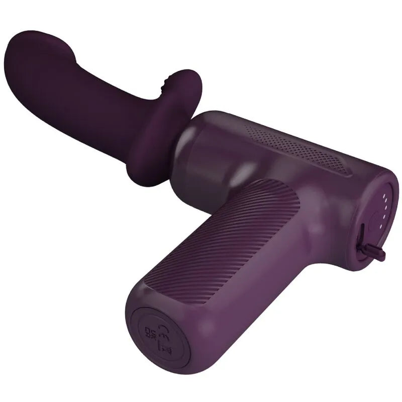 pistolet massage puissant silicone violet 5 réglages poussée Pretty Love