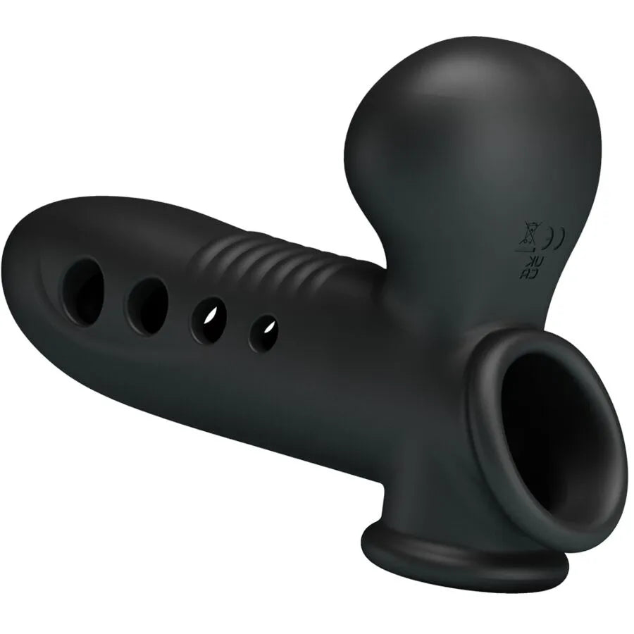 manchon pénien silicone gonflable étanche prolongateur performance noir airbag réglable sangle maintien ergonomique confortable extensible lavable hypoallergénique