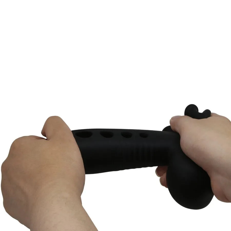 manchon pénien silicone gonflable étanche prolongateur performance noir airbag réglable sangle maintien ergonomique confortable extensible lavable hypoallergénique