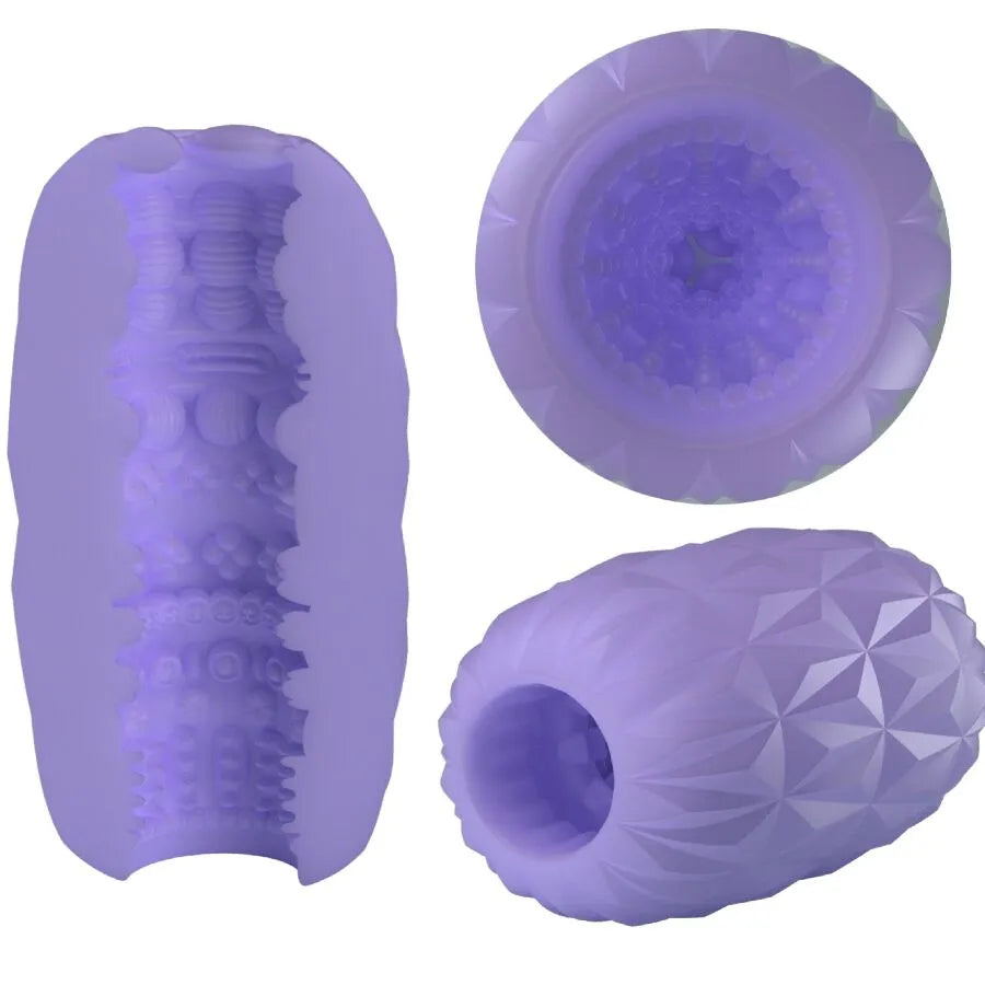 masturbateur masculin étanche TPR superextensible texture ondulée trois tunnels compact voyage ergonomique stimulation personnalisée discret hygiénique douche transportable étui rigide