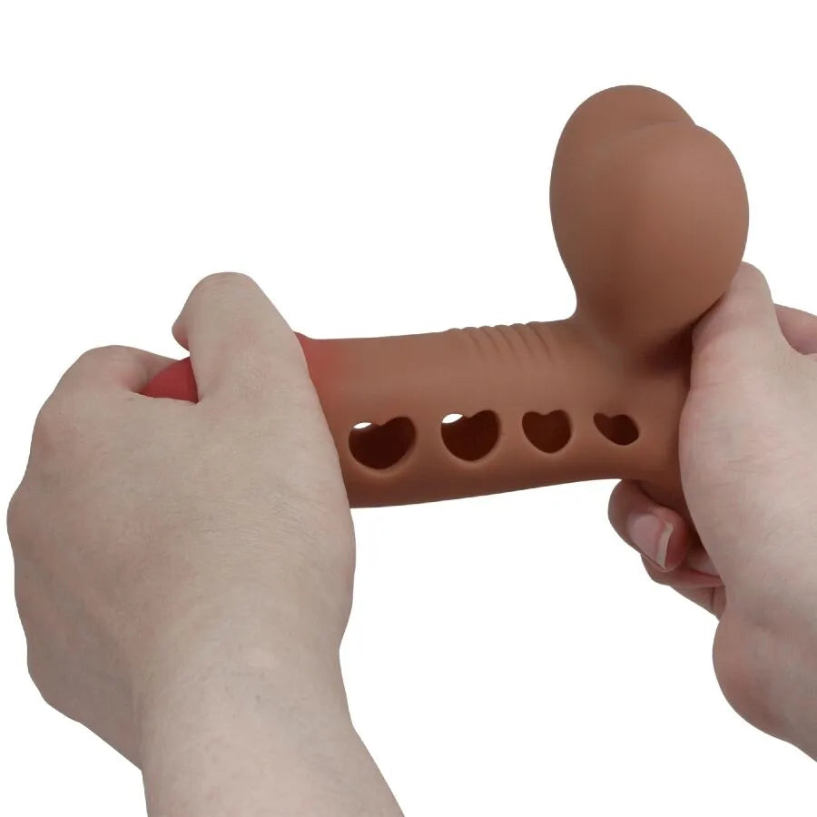 manchon pénien gonflable silicone étanche prolongation éjaculation contrôle sangle testicules airbag stimulation épaisseur universel confortable discret réglable réutilisable