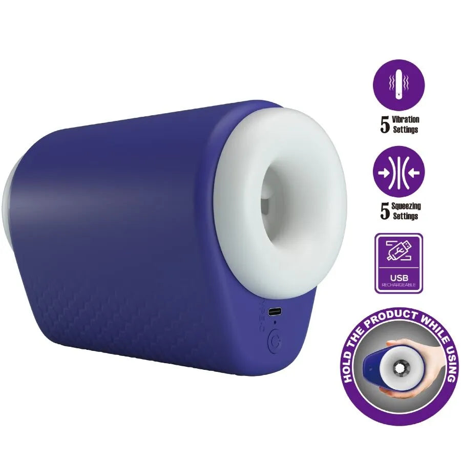 masturbateur homme ventouse vibrations multivitesses caoutchouc thermoplastique réaliste rechargeable compact discret ergonomique réglable pression personnalisable sensations intenses