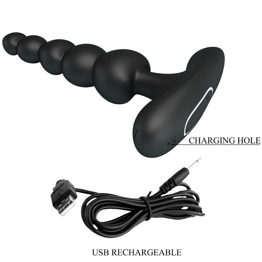 jouet anal sexuel silicone doux flexible ergonomique élégant noir rechargeable usb vibrations multiples silencieux puissant discret