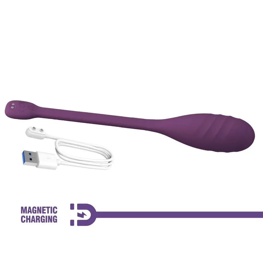 vibromasseur violet contrôle application smartphone silicone 12 modes vibration