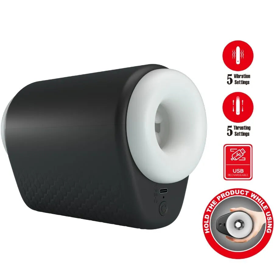 masturbateur masculin vibrations ventouse multivitesse réaliste thermoplastique souple texturé compressible rechargeable typeC silencieux puissant ergonomique étanche