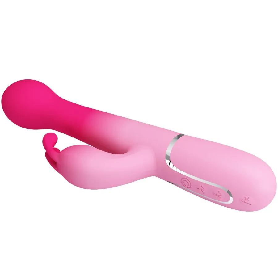 vibromasseur silicone rechargeable double moteur 7 fonctions rose lapin multifonction