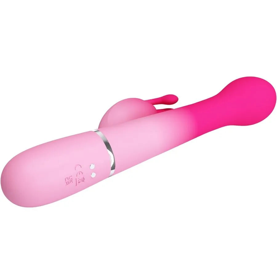 vibromasseur silicone rechargeable double moteur 7 fonctions rose lapin multifonction