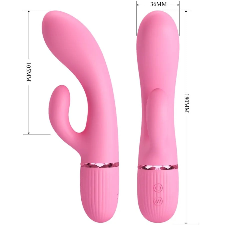 vibromasseur lapin silicone rose 10 fonctions point G stimulateur clitoridien