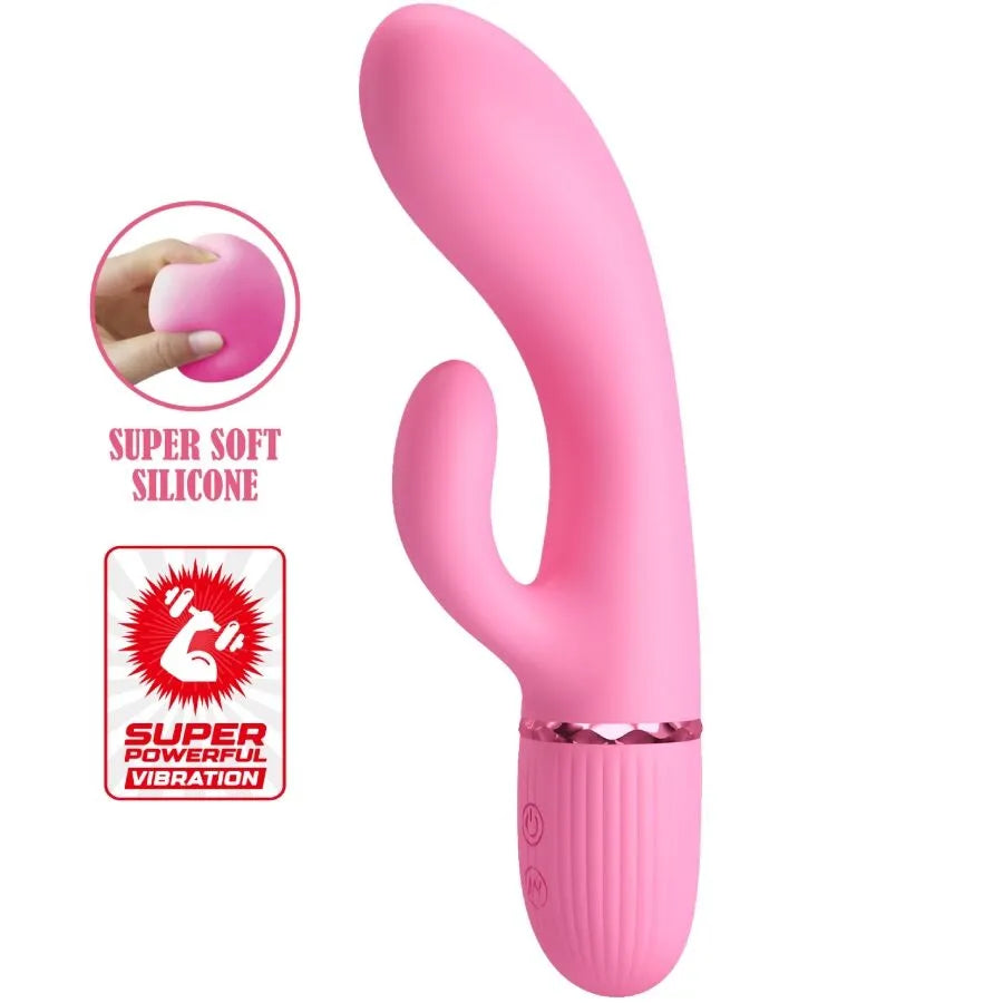vibromasseur lapin silicone rose 10 fonctions point G stimulateur clitoridien