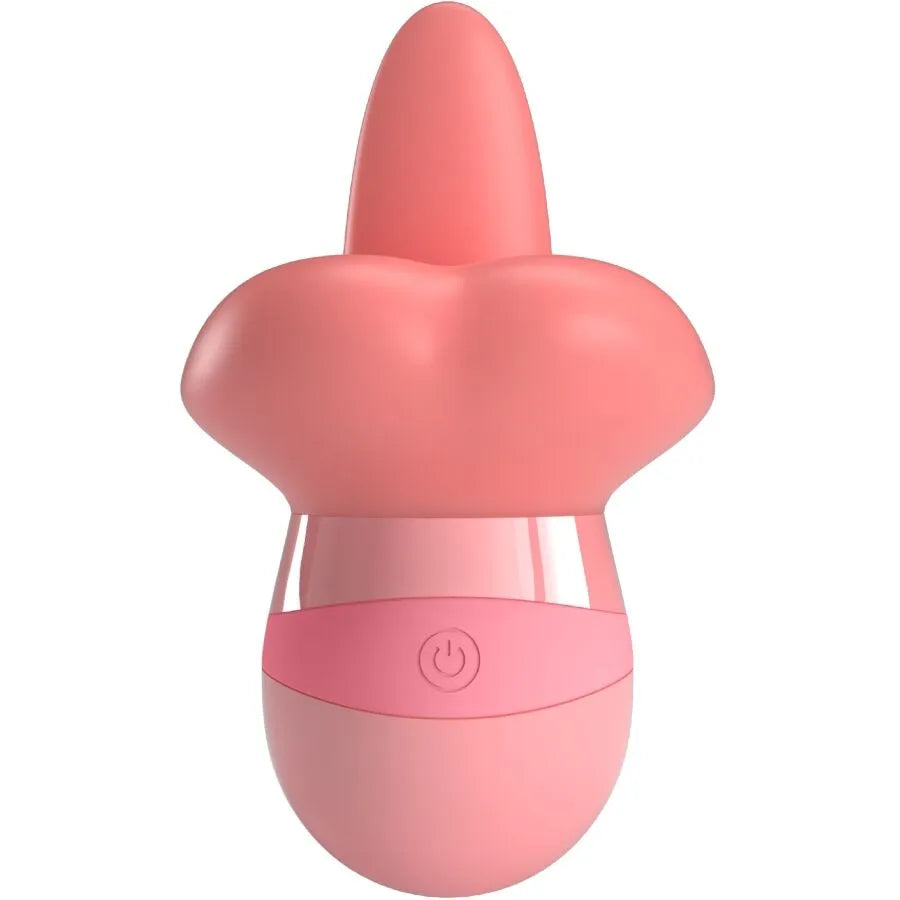 stimulateur clitoris ergonomique rechargeable 10 modes langue réaliste rose nude