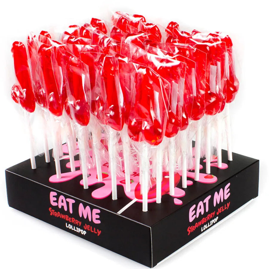 Sucettes aromatisées alcoolisées en forme de pénis assortiment saveurs cocktails 40 unités