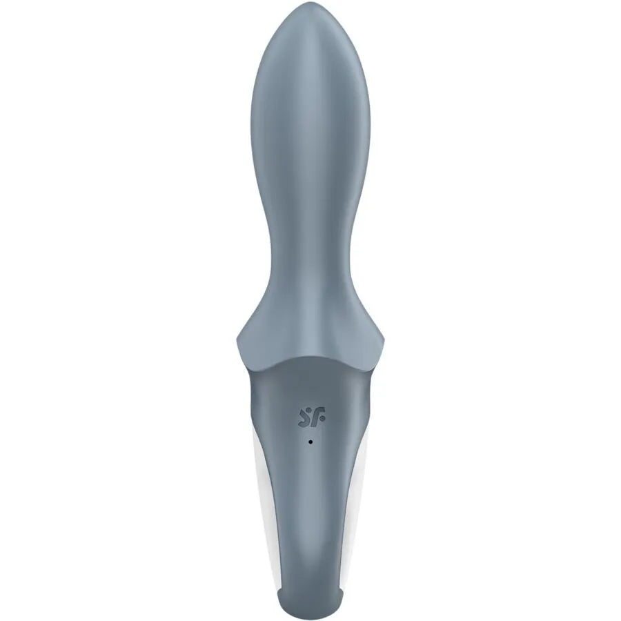 vibromasseur anal gonflable silicone rechargeable 12 vibrations gris pour utilisateurs expérimentés