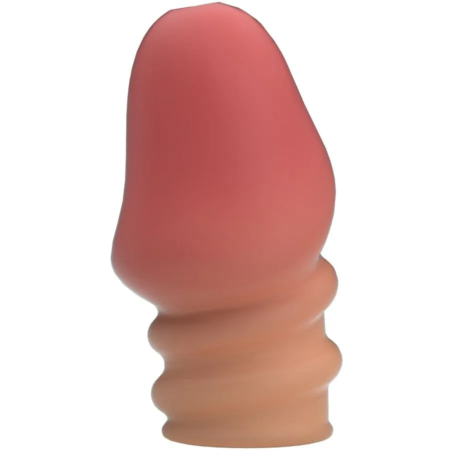 manchon pénien extensible thermoplastique soyeux lisse couleur chair discret étanche taille unique entraînement endurance retardement éjaculation puissance contrôle stimulation réduite