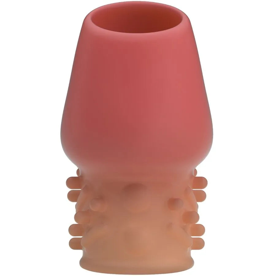 manchon extension pénis élastomère soyeux extensible retarde éjaculation augmentation endurance sensation douce étanche compact discret rose ajustable