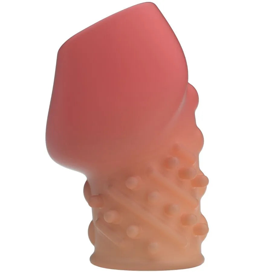 manchon extension pénis élastomère soyeux extensible retarde éjaculation augmentation endurance sensation douce étanche compact discret rose ajustable